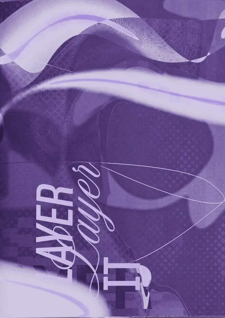 Ein Bild des Heftes ‹Layer it›, mit einem lila Duplex–Filter. Wenn du hier raufklickst, gelangst du zu mehr Informationen zum Projekt.