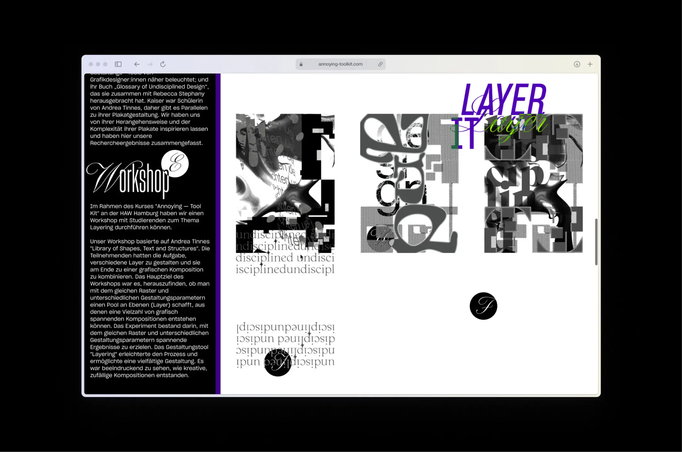 Screenshot, Layer-it Website