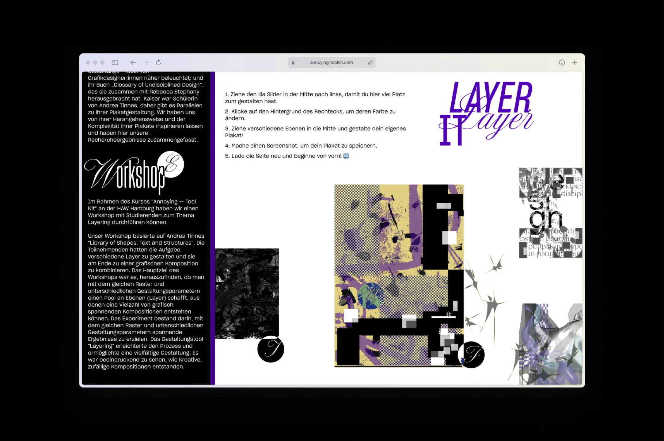 Screenshot, Layer-it Website