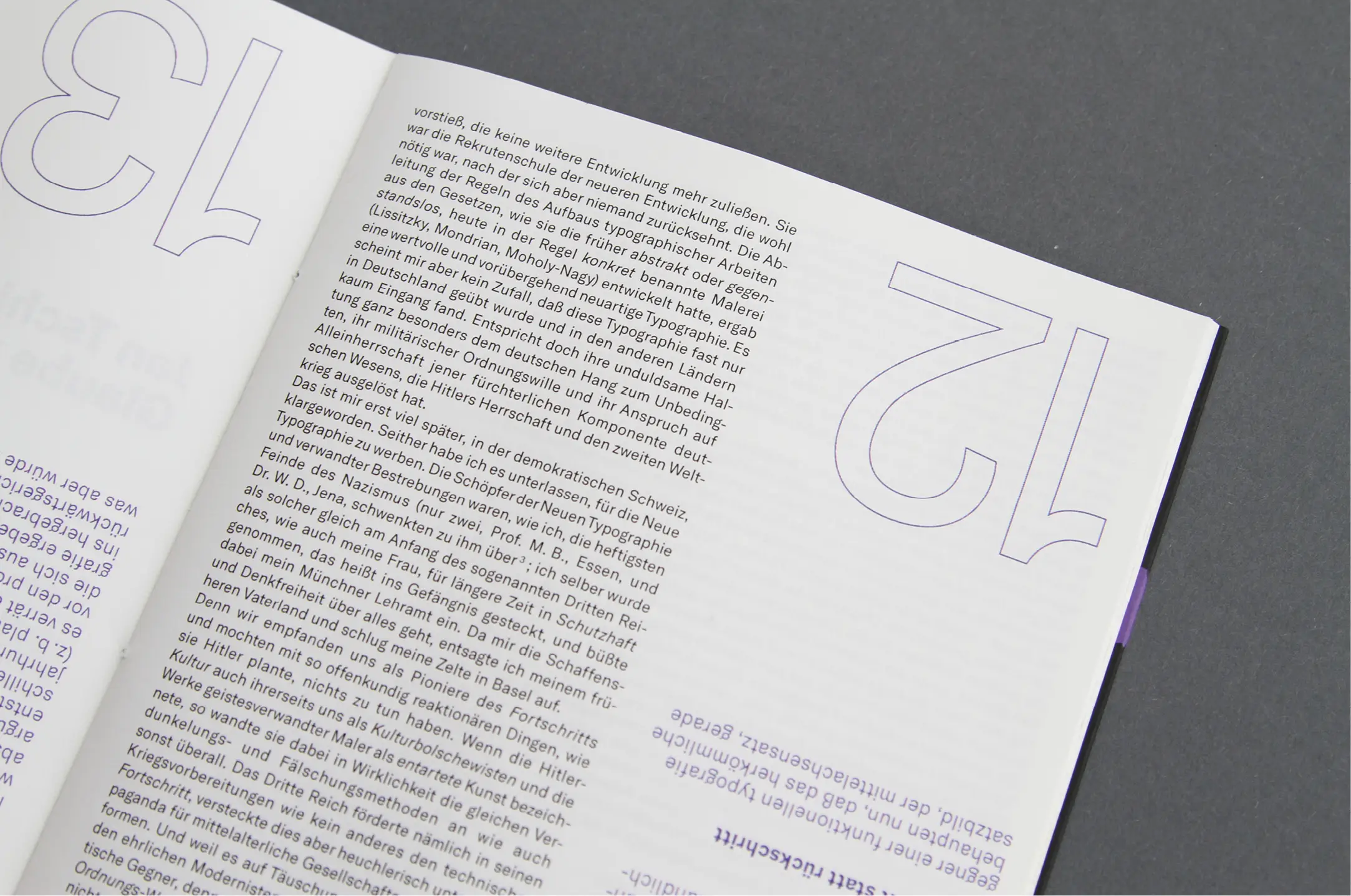Typografiestreit der Moderne: Jan Tschichold, Detailfoto Seite 9.